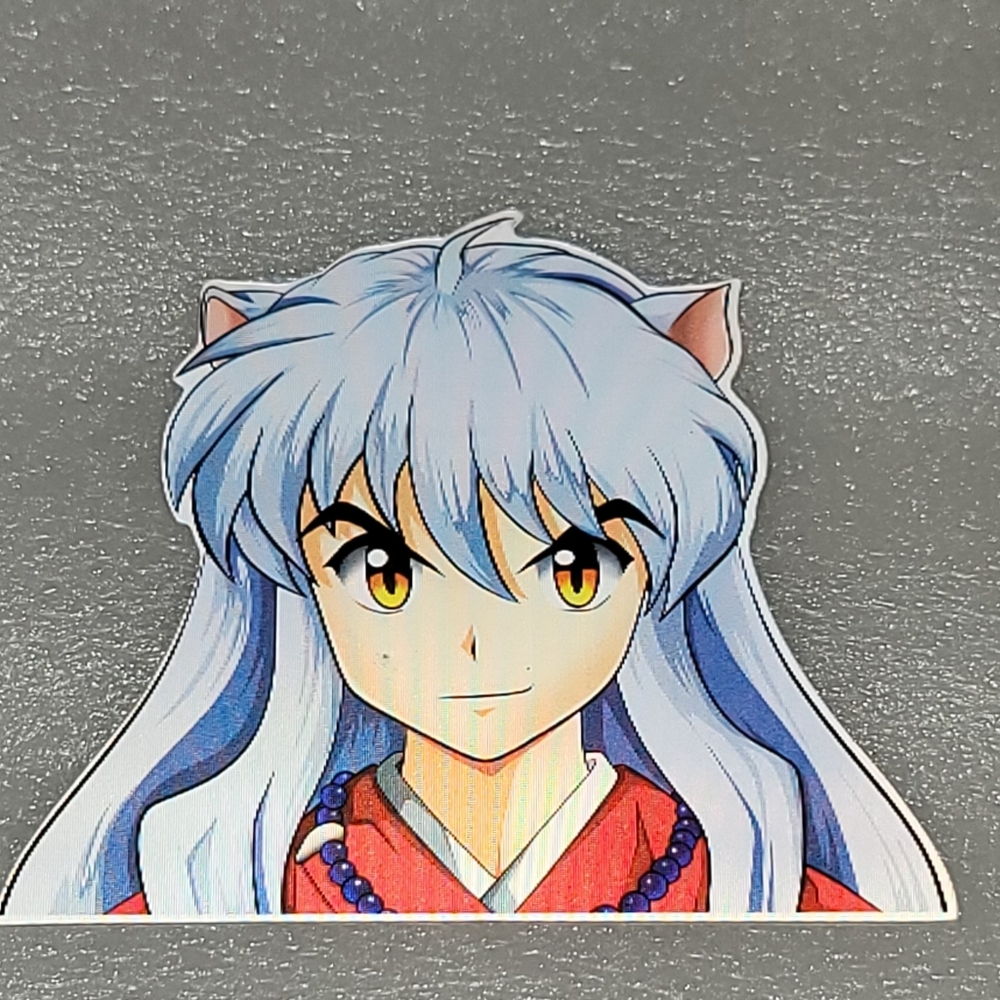 3/$15 InuYasha Holographic Lenticular Anime Decal, Waterproof Peeker Sticker